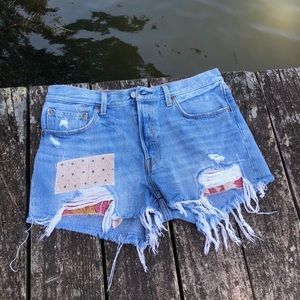 Vintage Levi with kantha patches